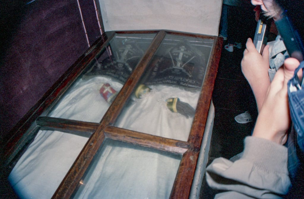 A resident of the Caves of Saint Anthony, Kiev, Ukraine, 5 July 1989
