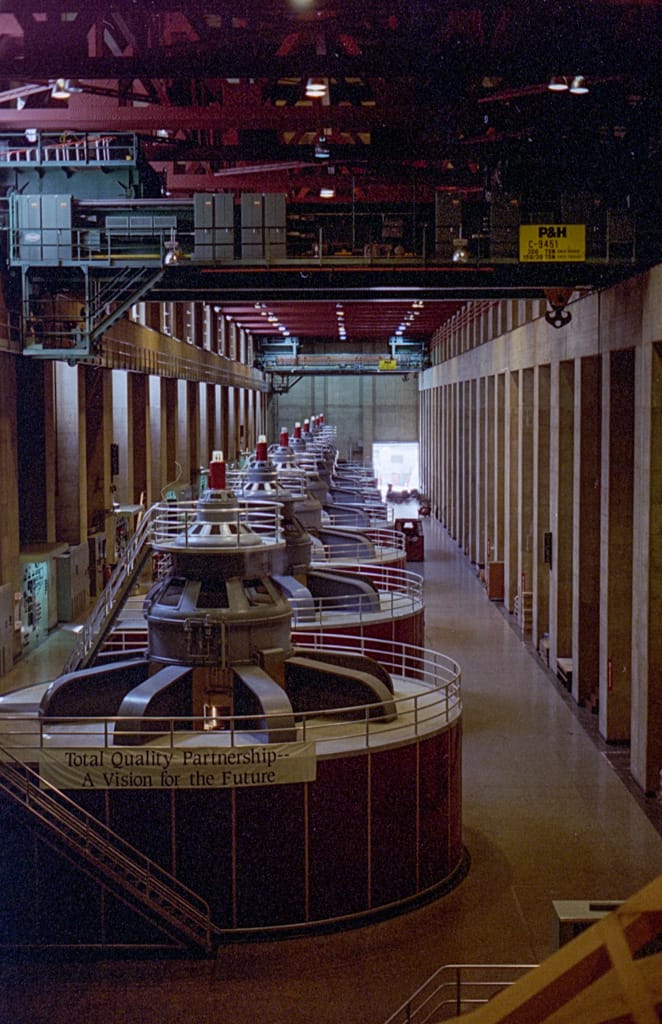 Hoover Dam generating bay, Nevada side, 26 April 1996