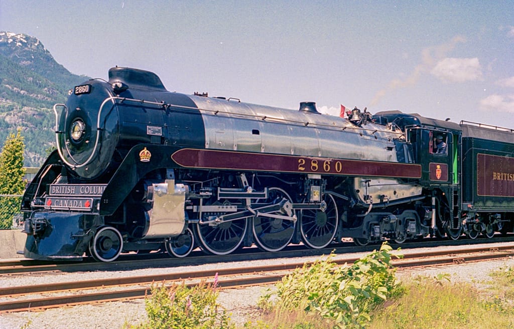 ex-CP 2860 Royal Hudson, Squamish, British Columbia, 17 July 1999