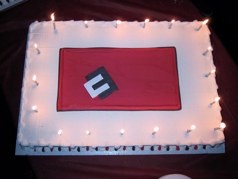 Critical Mass cake, Westbank, British Columbia, 11 September 2000