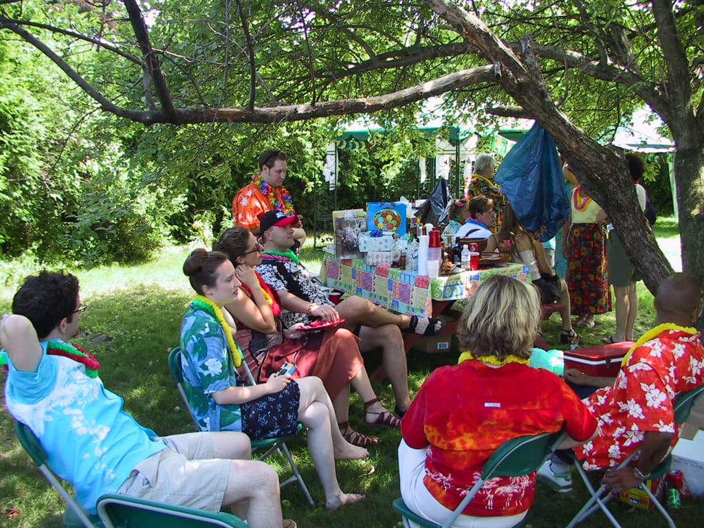 Backyard reception, Ottawa, Ontario, 15 July 2001