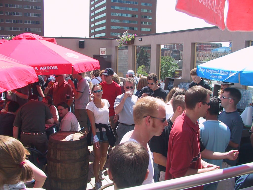 Rooftop at The Whiskey, Calgary, Alberta, 5 July 2002