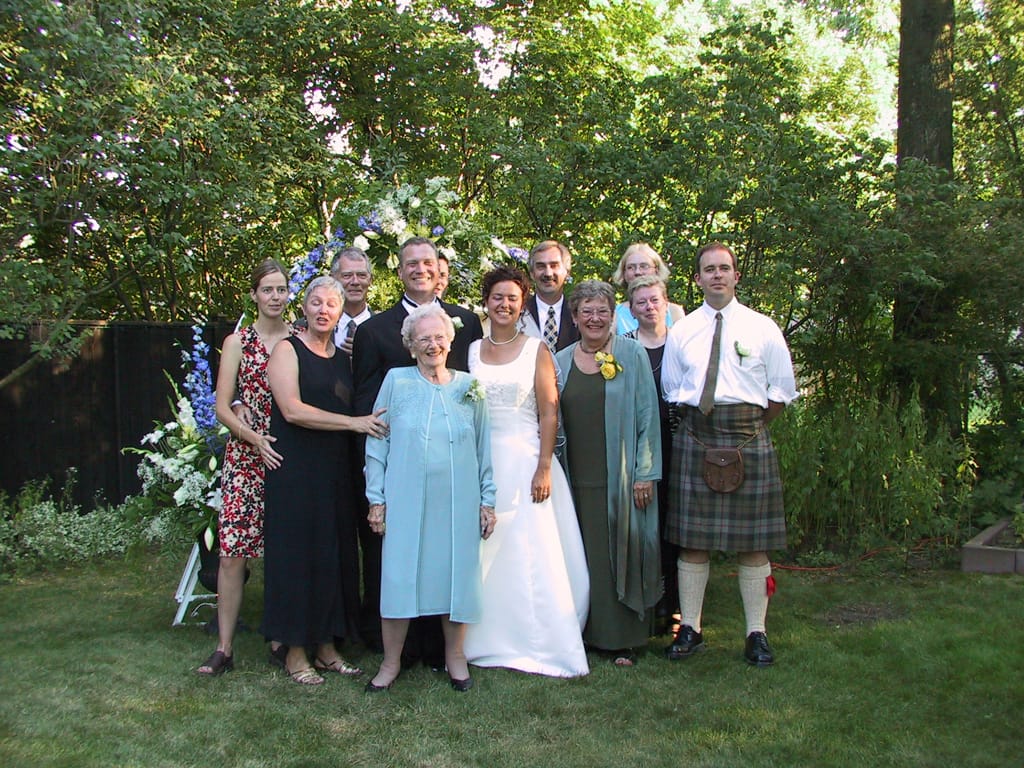 The Tisdale Clan, Backyard, Oakville, Ontario, 10 August 2002