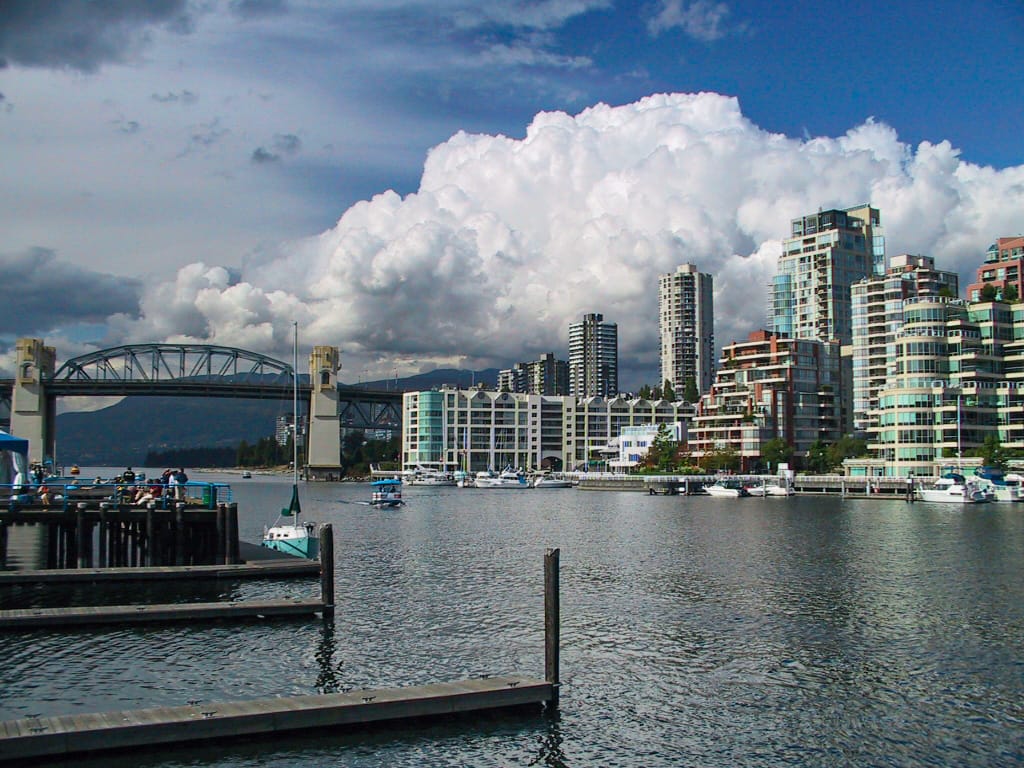 Burrard St. Bridge over False Creek, Vancouver, British Columbia, 3 September 2002