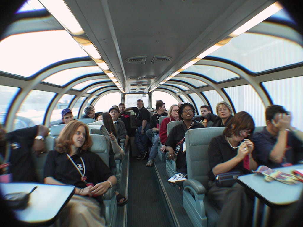 Departing Vancouver in the Skyline car, British Columbia, 7 September 2002