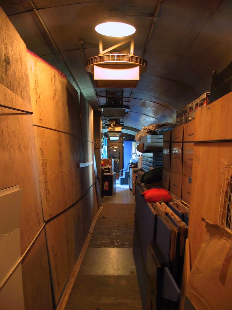 Things packed away in the museum car, somewhere in Ontario, 18 September 2002