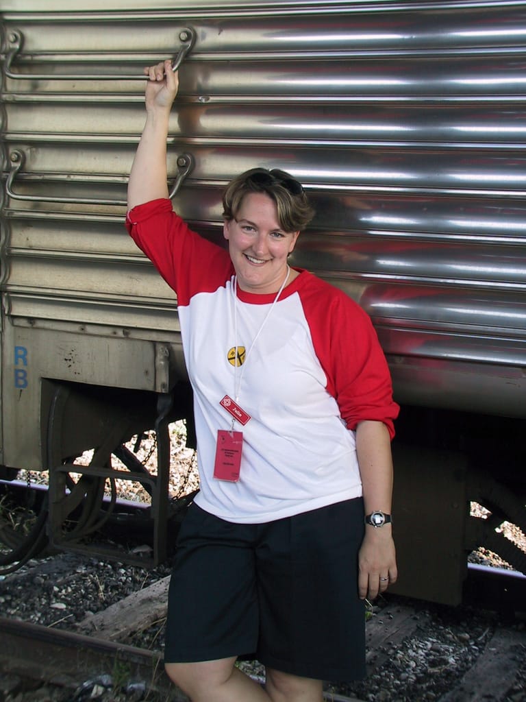 Julie, one of our fearless leaders. London, Ontario, 21 September 2002