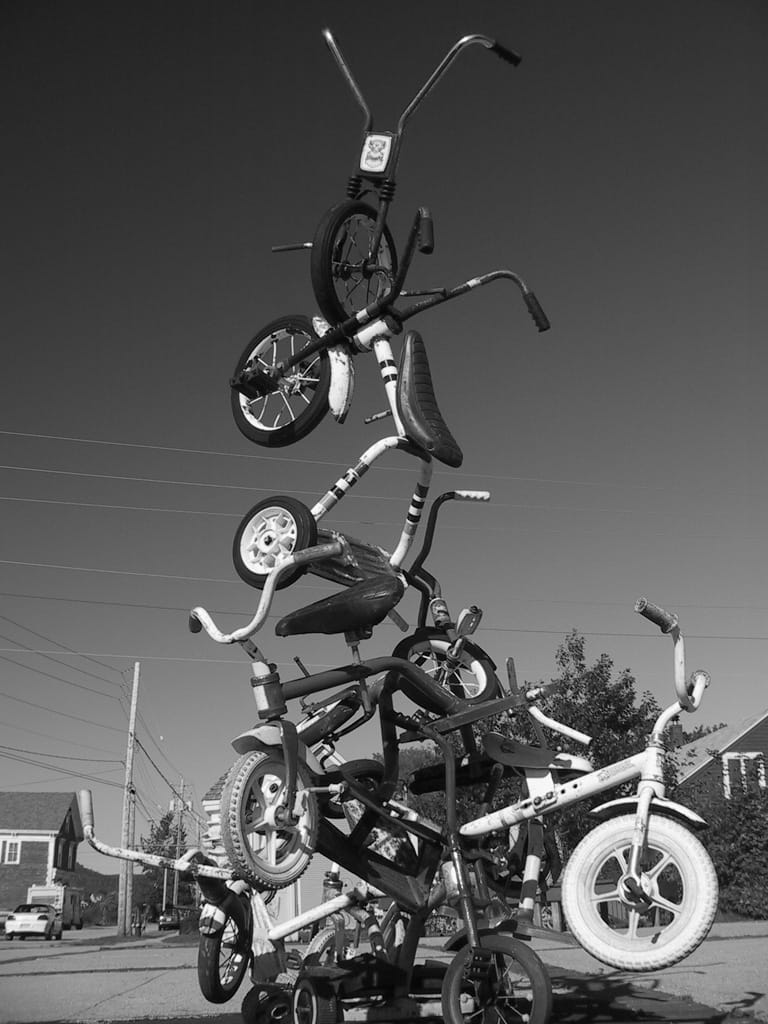 Bicycle sculpture, Annapolis Royal, Nova Scotia, 6 October 2002