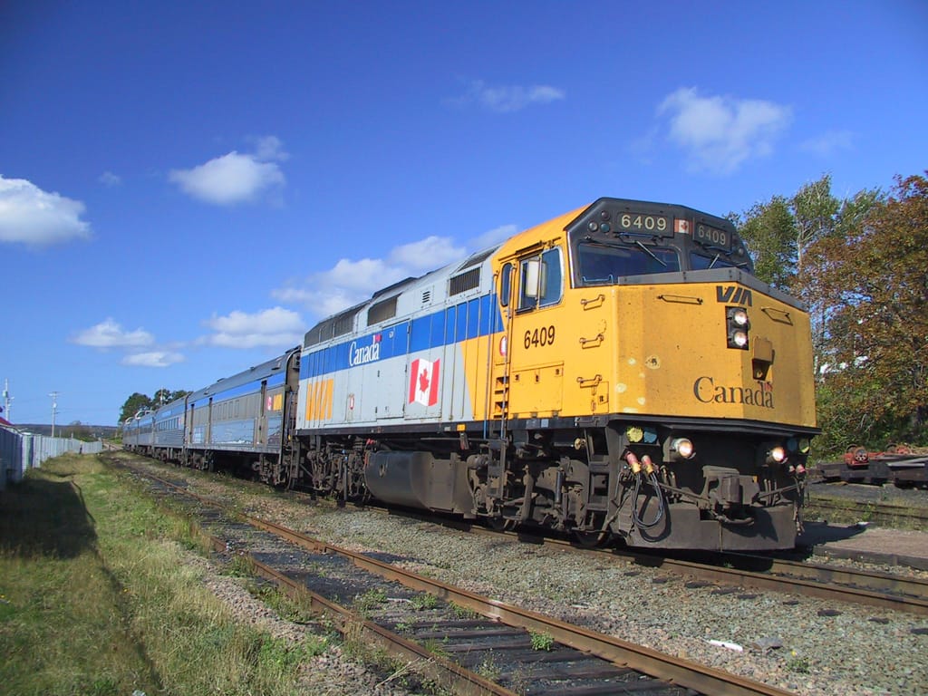 VIA Bras D'Or at Port Hawkesbury, Nova Scotia, 8 October 2002