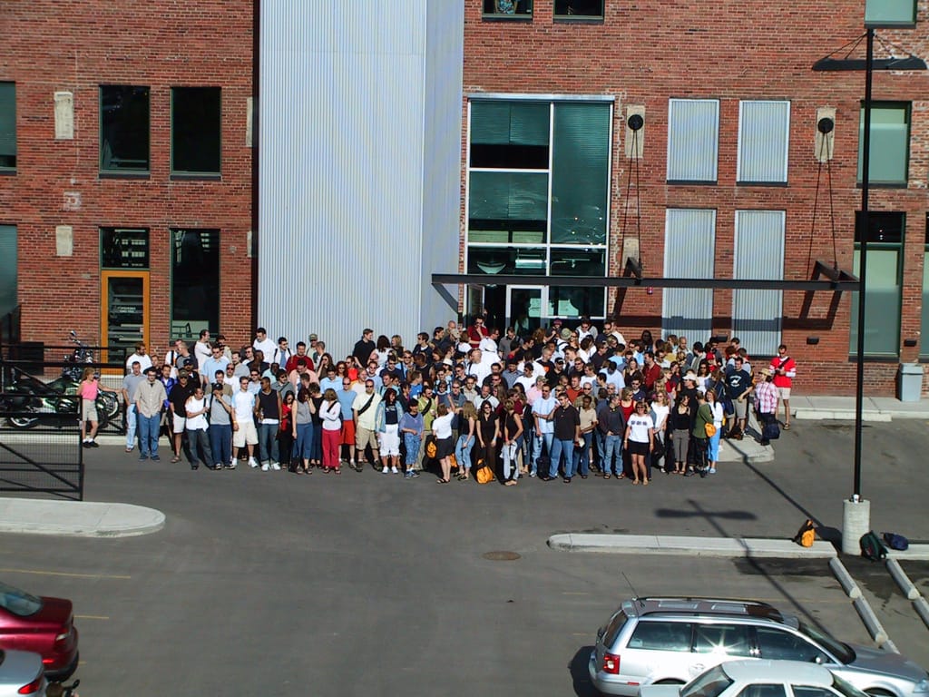 Critical Mass ready to go, Calgary, Alberta, 13 June 2003