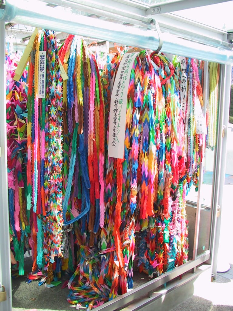 Paper cranes, Hiroshima, Japan, 29 March 2004
