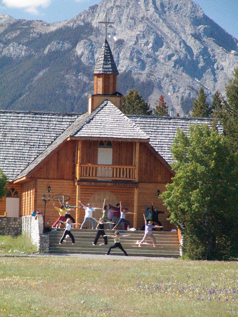 Yoga at Rafter 6 Ranch, Alberta, 18 June 2004