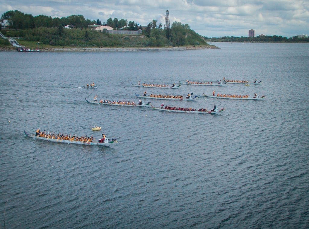 In the tent, Glenmore Reservoir, Calgary, Alberta, 7 August 2004