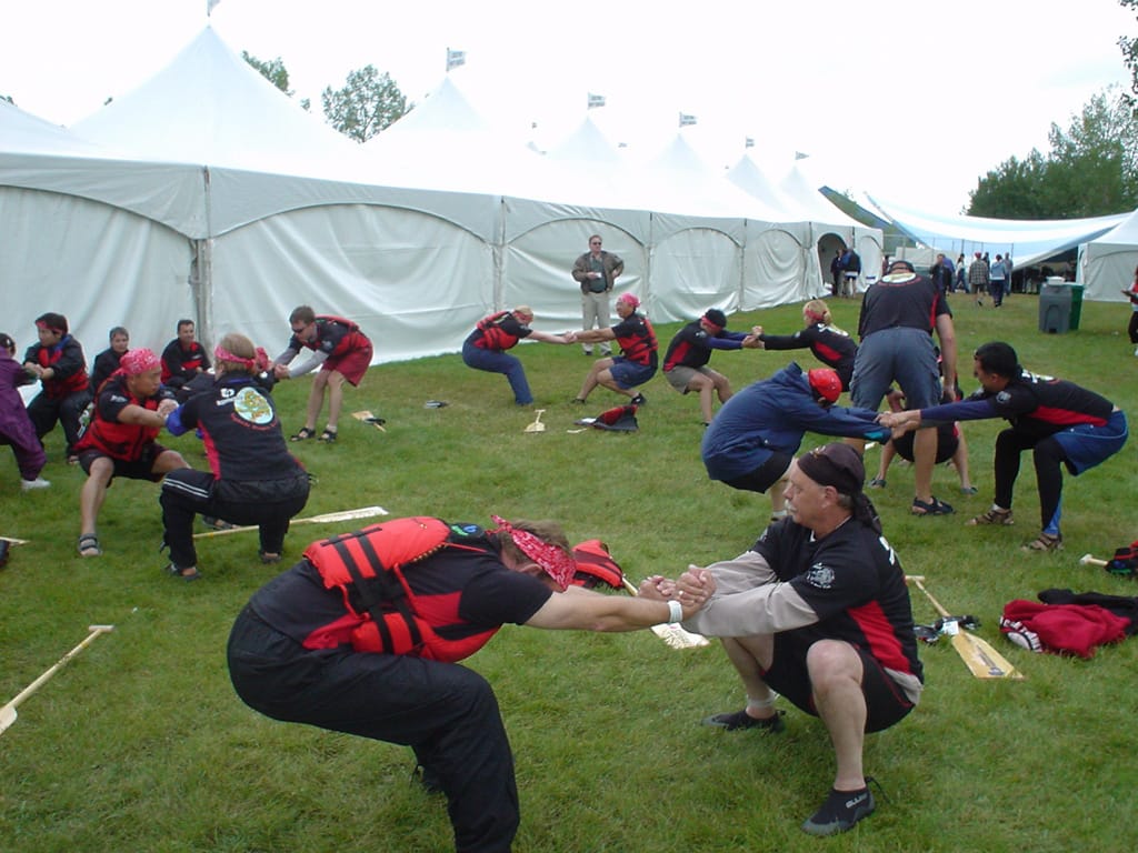 Warming up, Glenmore Reservoir, Calgary, Alberta, 8 August 2004