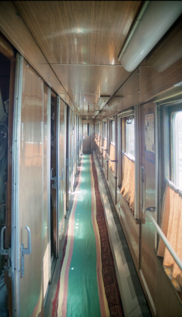 Typical hallway in a Russian passenger car, somewhere between Moscow and Kazan, 10 May 2005