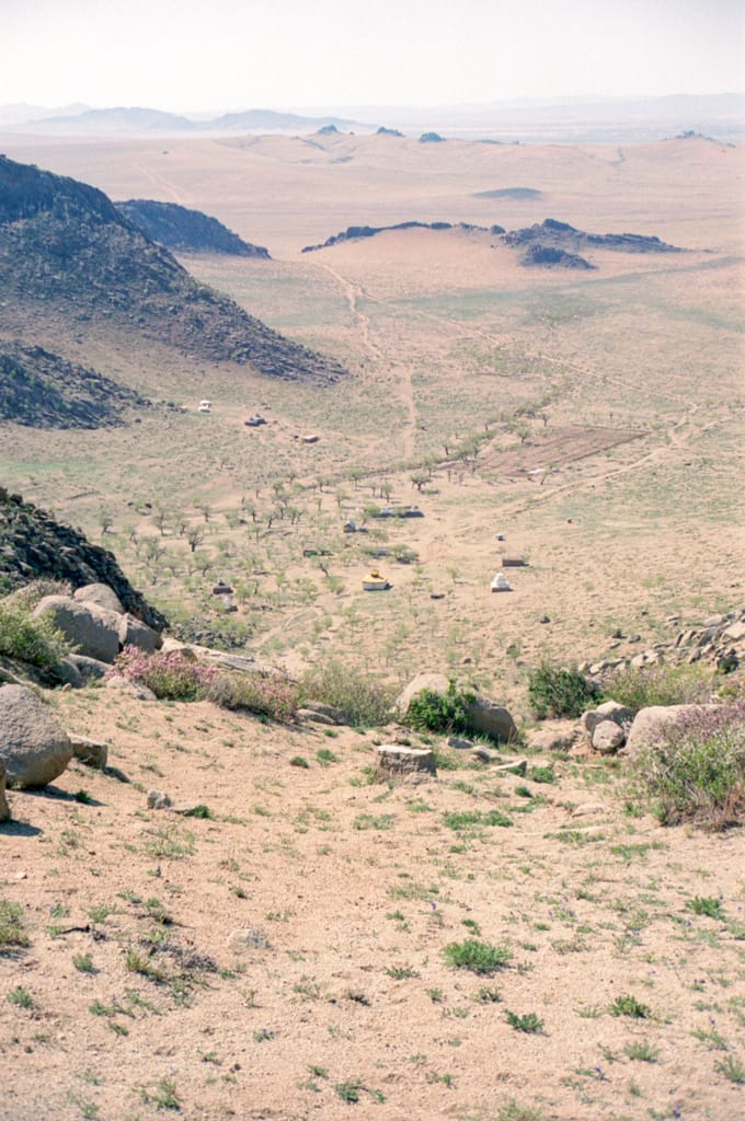 Looking down on Erdene Khamba Monastery, Bulgan, Mongolia