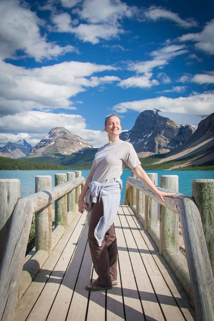Alex at Bow Lake, Banff National Park, 8 July 2006