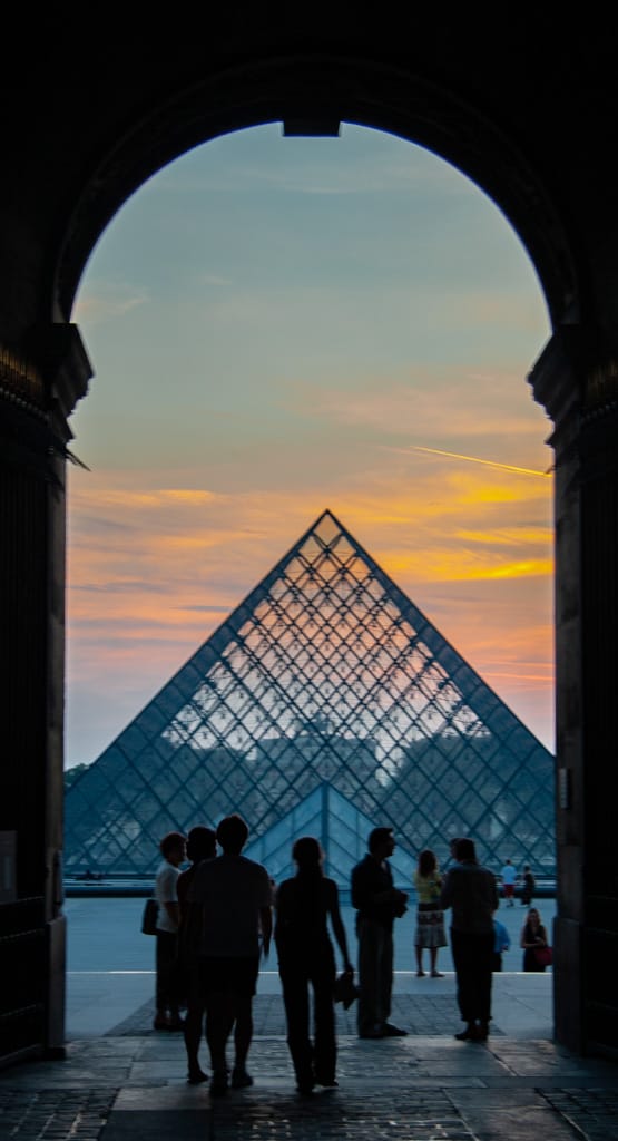 Pyramide du Louvre, Paris, France, 25 July 2006