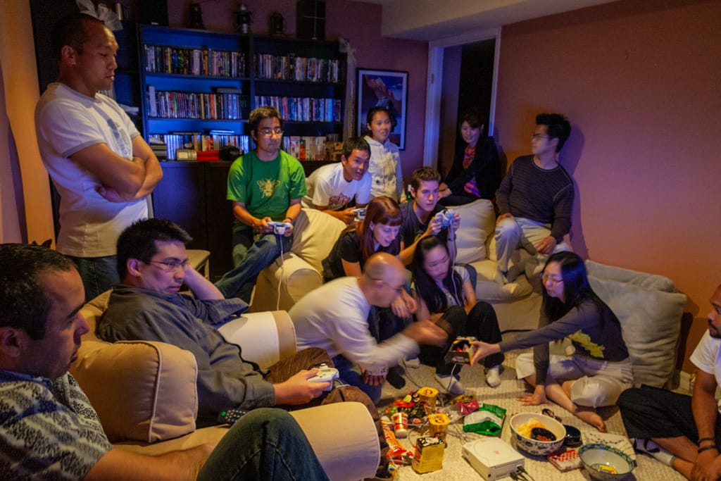 Game night with the Asian Brother Crew, Calgary, Alberta, 16 August 2006