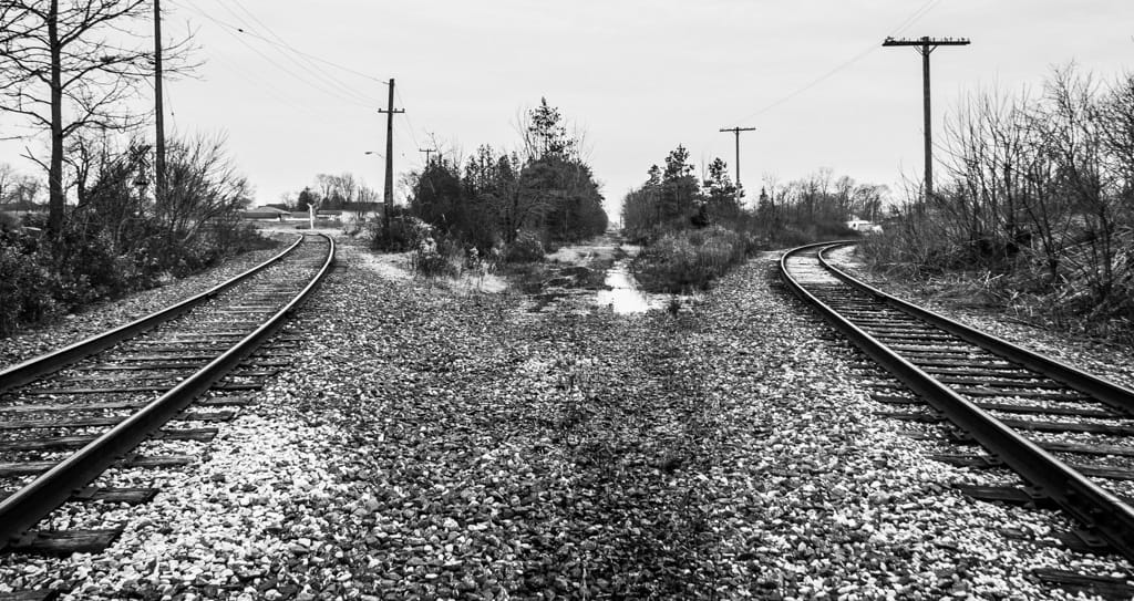 London and Port Stanley railbed lies in the middle, St. Thomas Ontario, 28 December 2006