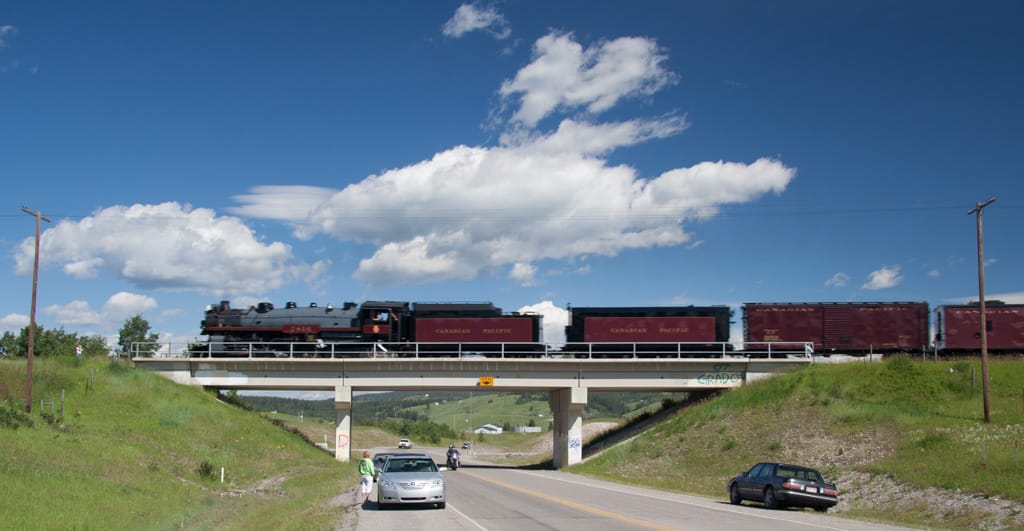 CP 2816 at Morley, Calgary, Alberta, 2 July 2007