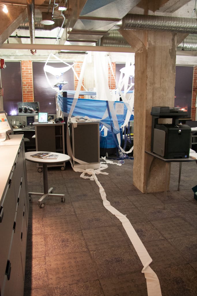 Dan’s desk, Victoria Park, Calgary, Alberta, 31 October 2007