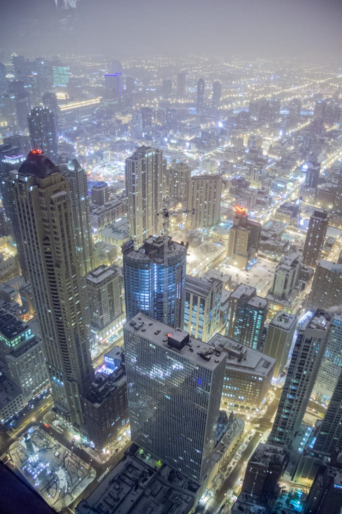Looking southwest from Hancock Tower, Chicago, Illinois, United States, 11 February 2008