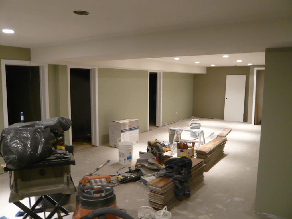 Basement renovation nearing completion, Westgate, Calgary, Alberta, 3 June 2008