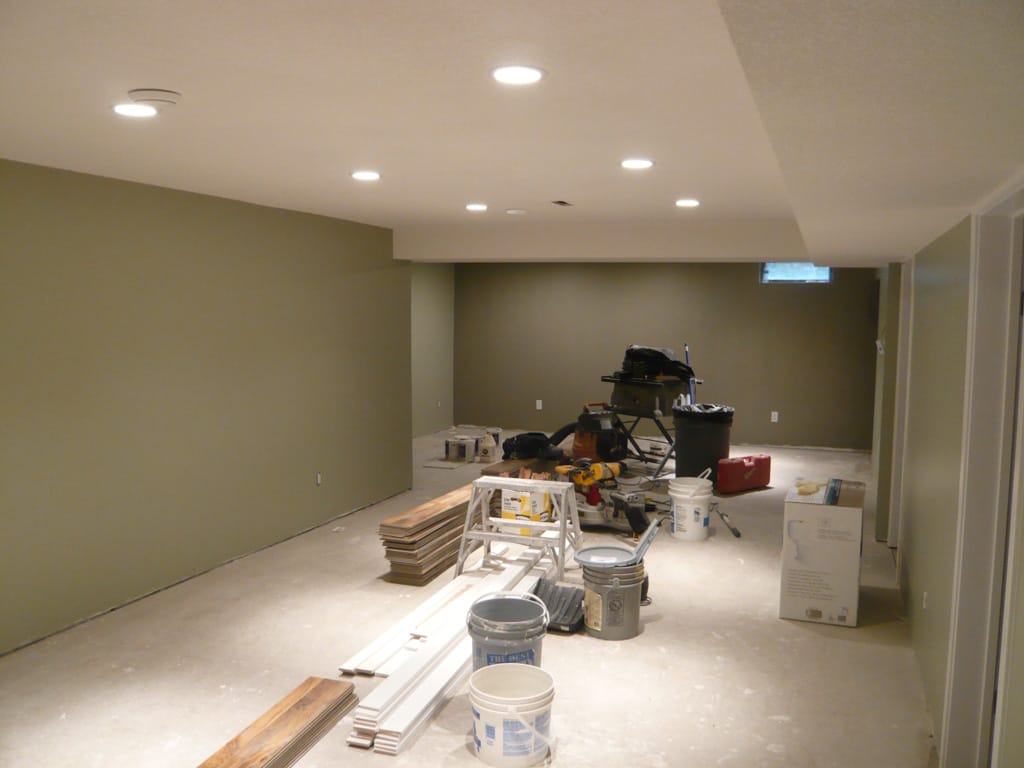 Basement renovation nearing completion, Westgate, Calgary, Alberta, 3 June 2008
