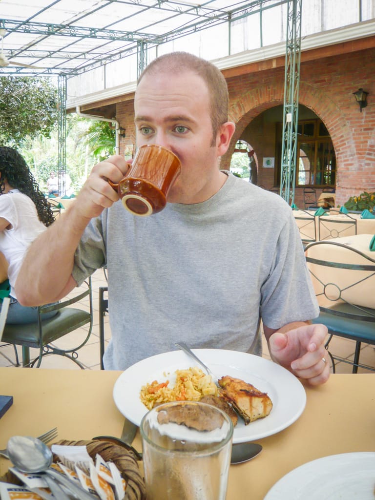 My first ever cup of coffee, La Casona del Cafetal, Orosi Valley, Costa Rica, 16 November 2008