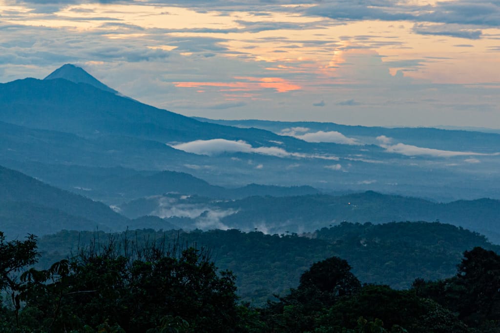 Arenal volcano from Villa Blanca, Los Angeles, Alajuela, Costa Rica, 6 November 2009