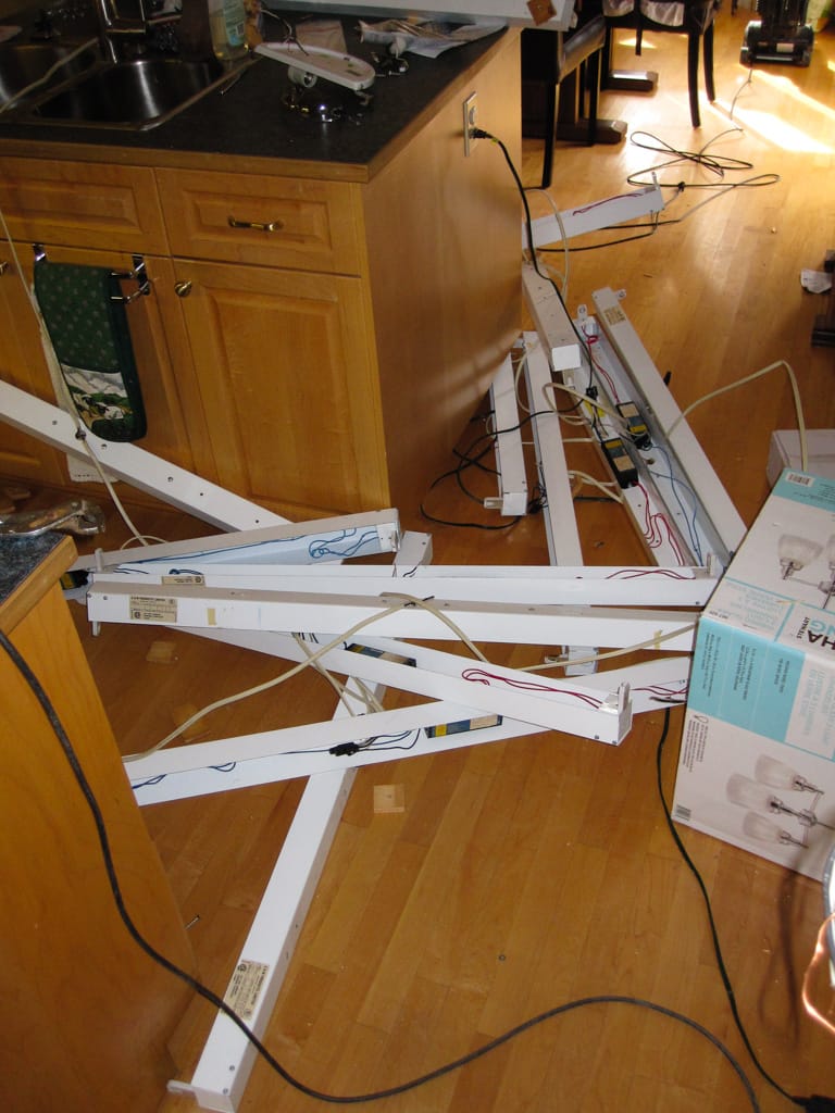 Ceiling lights, Westgate, Calgary, Alberta, 16 October 2010