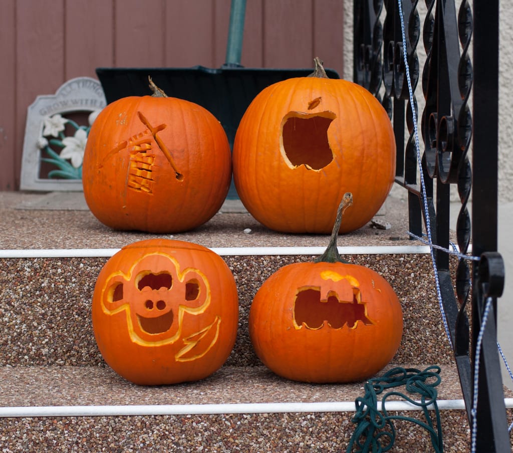 Halloween pumpkins, Westgate, Calgary, Alberta, 31 October 2010