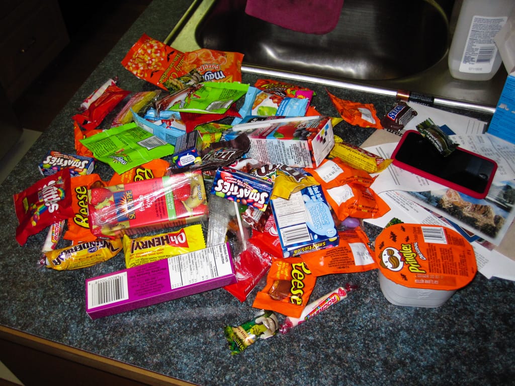 Halloween Haul, Westgate, Calgary, Alberta, 31 October 2010