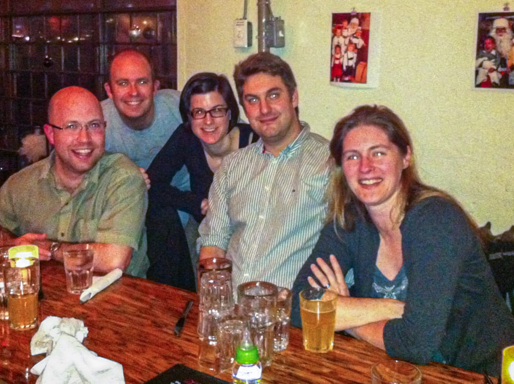 Joel, me, Lee, Neall, Katrina at The Whip, Vancouver, British Columbia, 21 December 2010