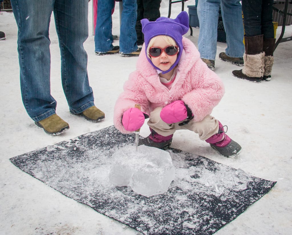 Chipping away, Lake Louise, Alberta, 23 January 2011