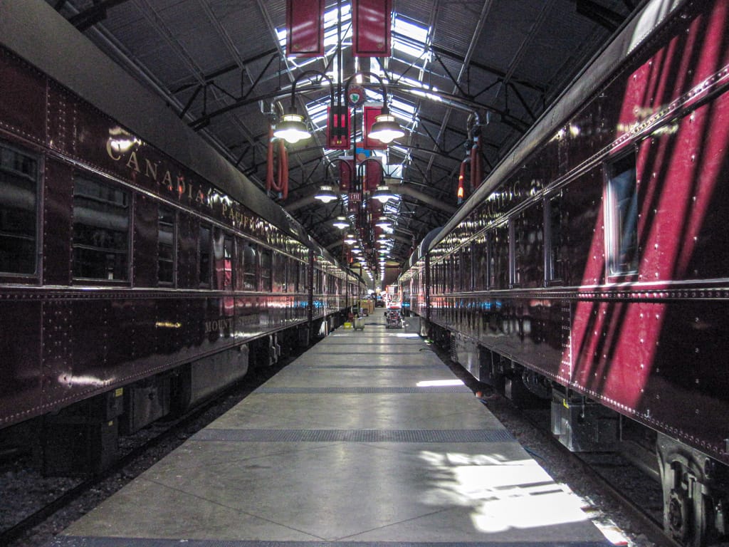 Royal Canadian Pacific railcars, Pavilion, Calgary, Alberta, 14 May 2011