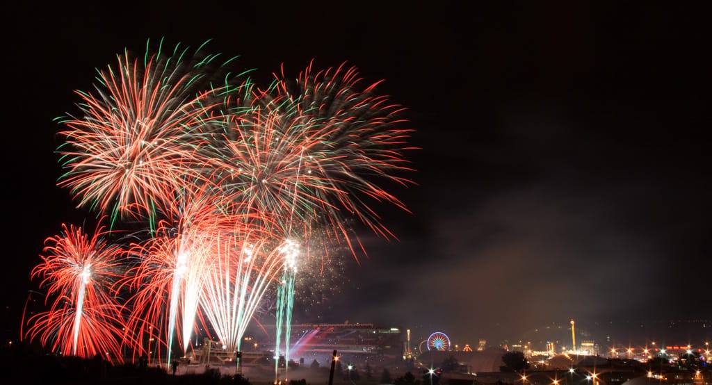 Stampede fireworks, Calgary, Alberta, 16 July 2011