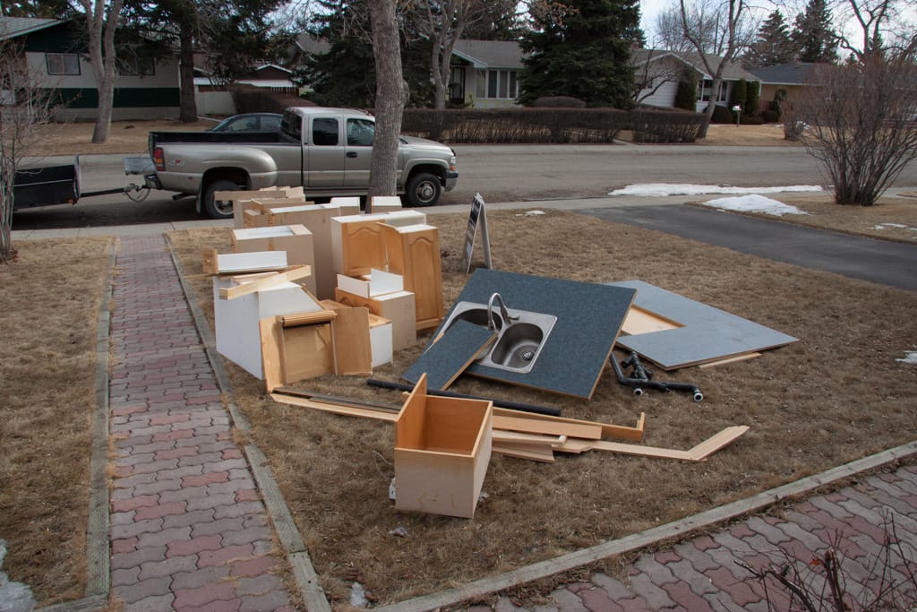 Cabinets to go, Westgate, Calgary, Alberta, 18 March 2012