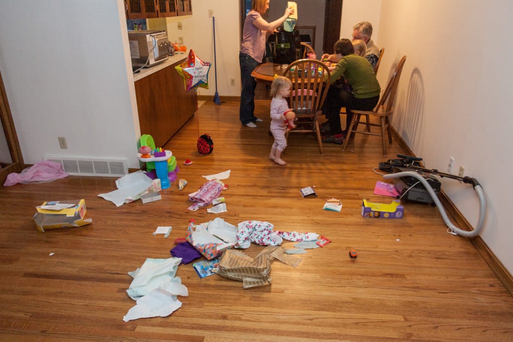Birthday present aftermath, Westgate, Calgary, Alberta, 18 March 2012