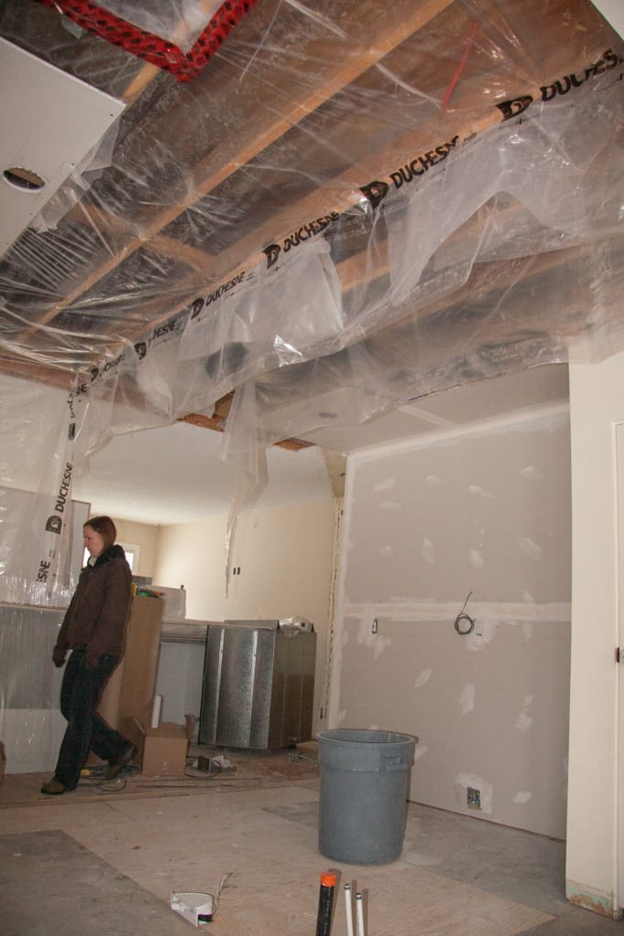 New drywall, Westgate, Calgary, Alberta, 24 March 2012