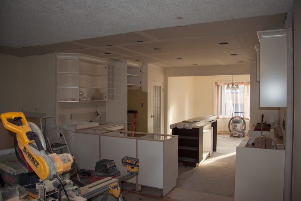 Cabinets in place, Westgate, Calgary, Alberta, 27 March 2012
