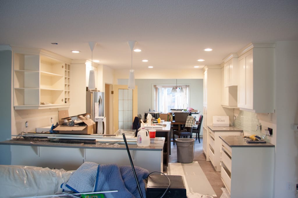 Overpowering kitchen lighting, Westgate, Calgary, Alberta, 9 April 2012