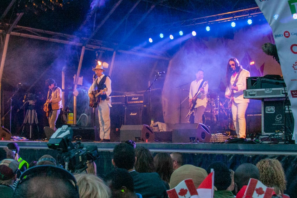 The Tragically Hip at Trafalgar Square, London, England, 1 July 2013