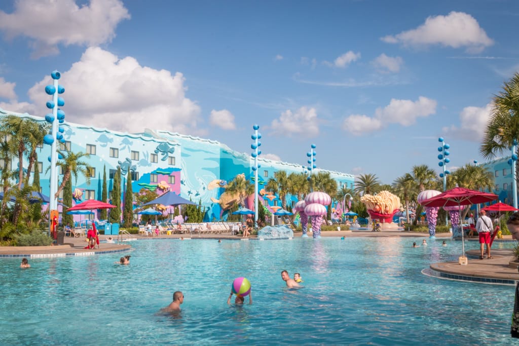 Big Blue Pool at Art of Animation Resort, Walt Disney World, Orlando, Florida, 17 December 2016