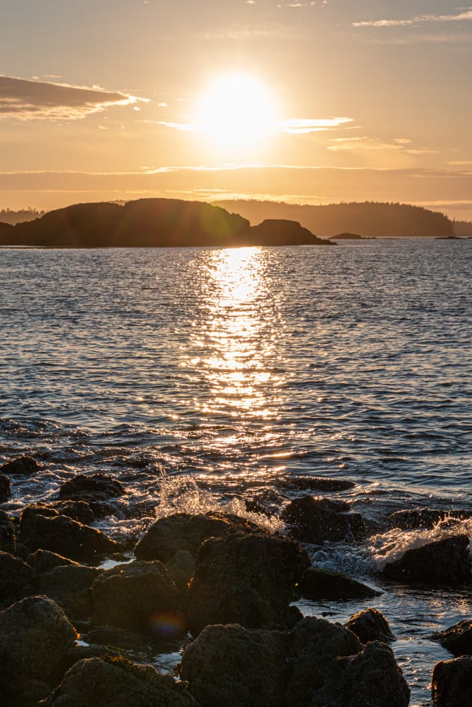 Sunset over Wickaninnish Island