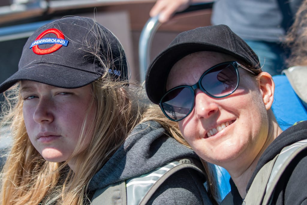 An unimpressed Monkey and excited Alex