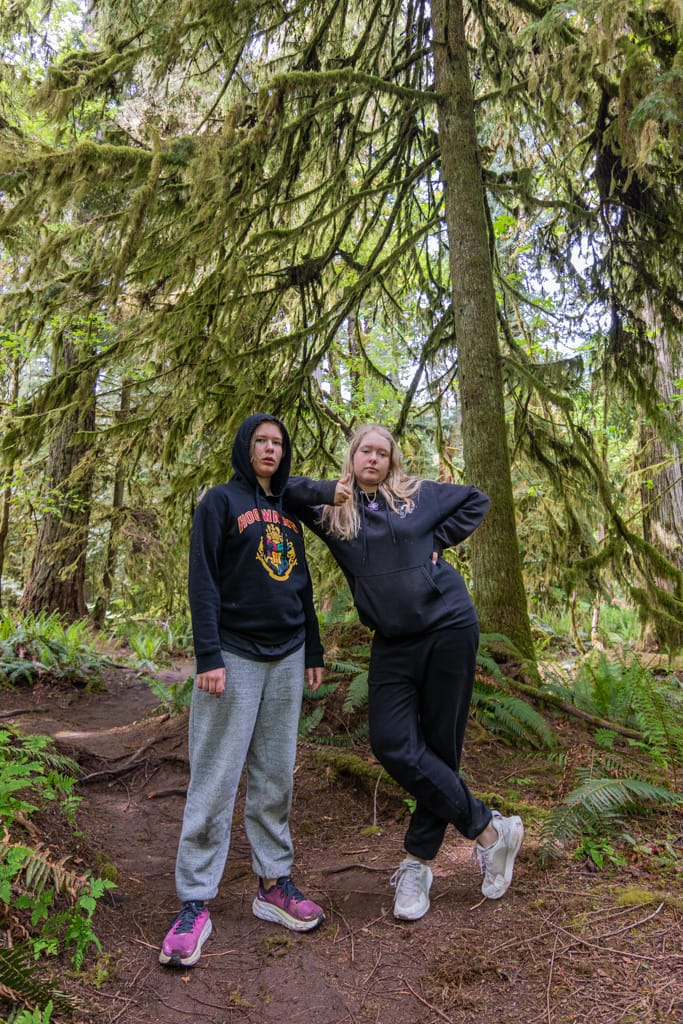 Monkey and Choo Choo, trying to look chill and cool