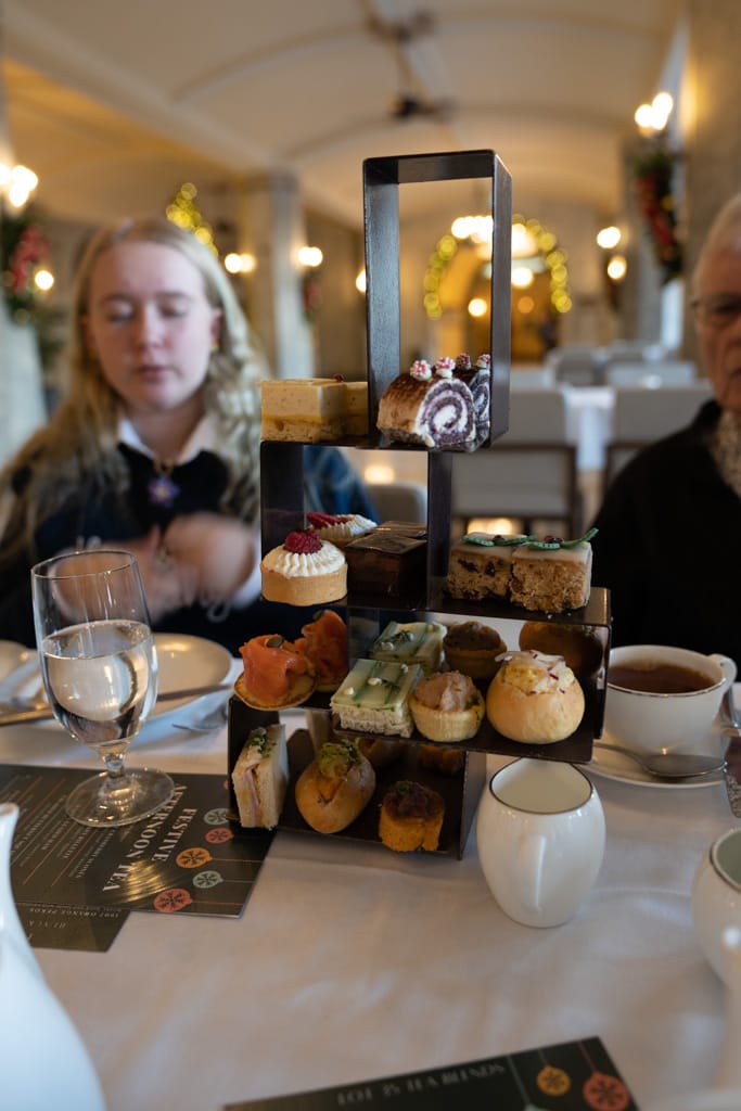 Sandwiches and cakes